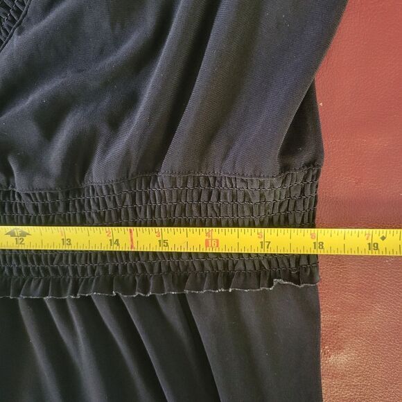 Talbot's Ruched Black Women's Dress - Picture 11 of 12